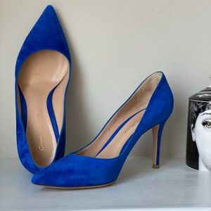 Gianvito Rossi Electric Blue Suede Pumps 39